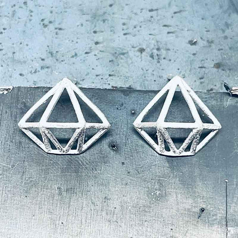PENDIENTE DIAMANTE 3D N627 - 13CRAZY